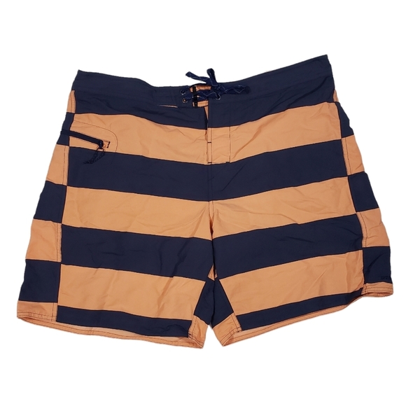 Patagonia Striped Board Shorts Swim Trunks Mens Size 38 ACTUAL 39 Preppy Beach - Picture 1 of 12